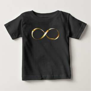 Camiseta De Bebé Símbolo de infinito dorado