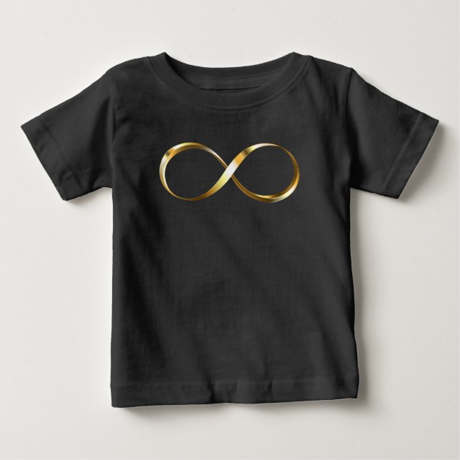 Camiseta De Bebé Símbolo de infinito dorado (Anverso)