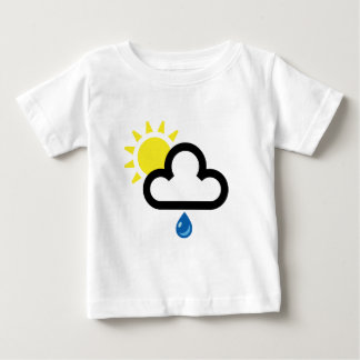 Camiseta De Bebé Símbolo de la lluvia de Sun de la nube