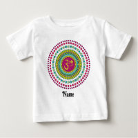 Símbolo de Mandala espiritual Om Color rosa Verde 