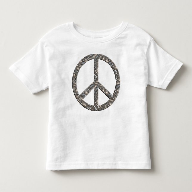 Camiseta De Bebé Símbolo de PAZ - PLATA (Anverso)