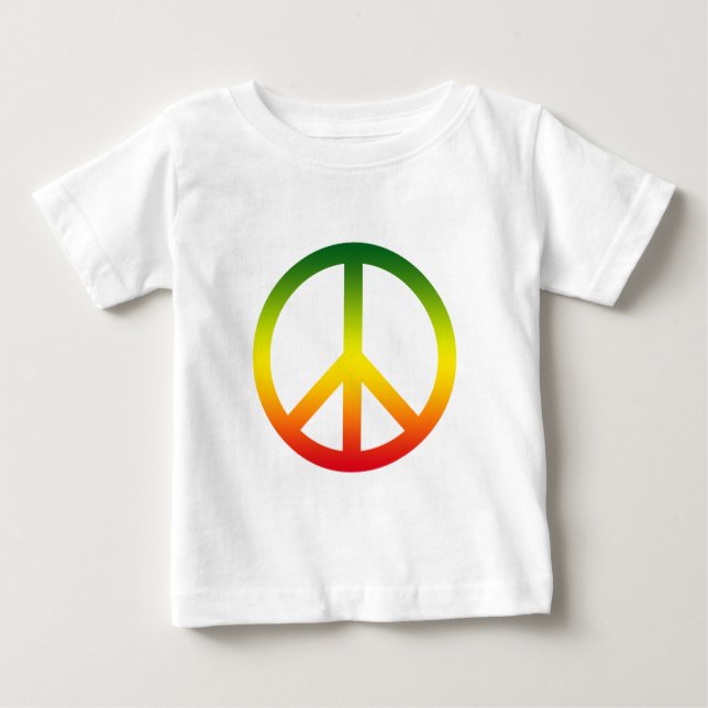 Camiseta De Bebé Símbolo de paz Rasta (Anverso)