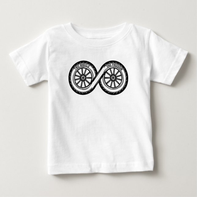 Camiseta De Bebé Símbolo de piloto de dos ruedas   (Anverso)