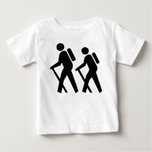 Camiseta De Bebé Símbolo de senderismo