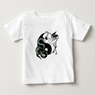 Camiseta De Bebé Símbolo de serpiente y grúa de Yin yang