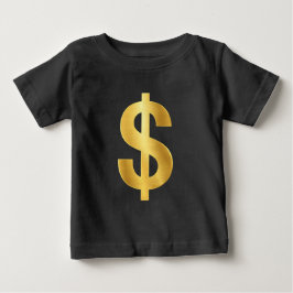 Camiseta De Bebé Símbolo de signo de dólar de oro – Lujo minimalist