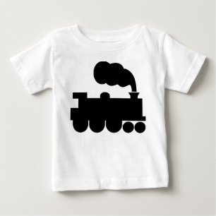 Camiseta De Bebé Símbolo de tren de vapor - negro
