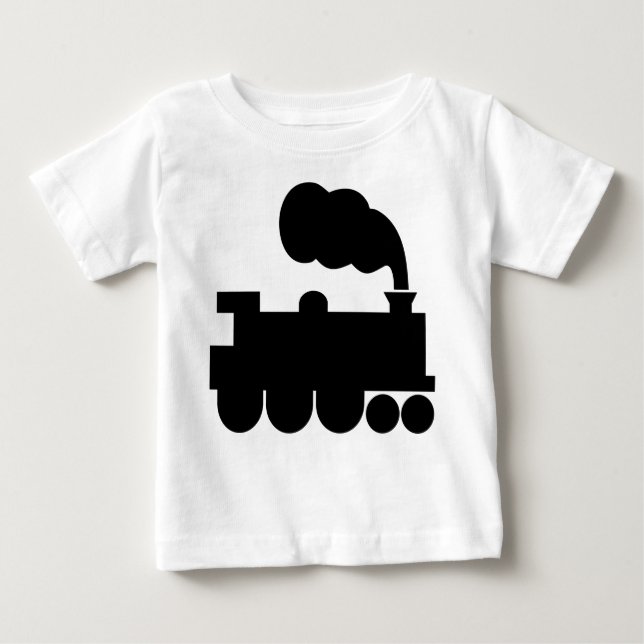 Camiseta De Bebé Símbolo de tren de vapor - negro (Anverso)