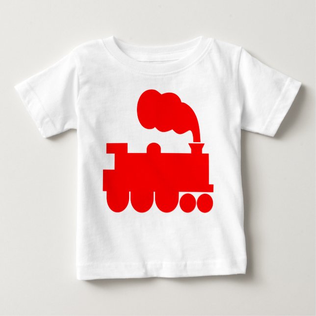 Camiseta De Bebé Símbolo de tren de vapor - Rojo (Anverso)