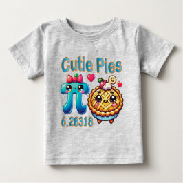 Camiseta De Bebé Símbolo divertido "Cutie Pies" Cute Pi y Pie Pun