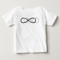 Símbolo doble infinito - Blanco y negro