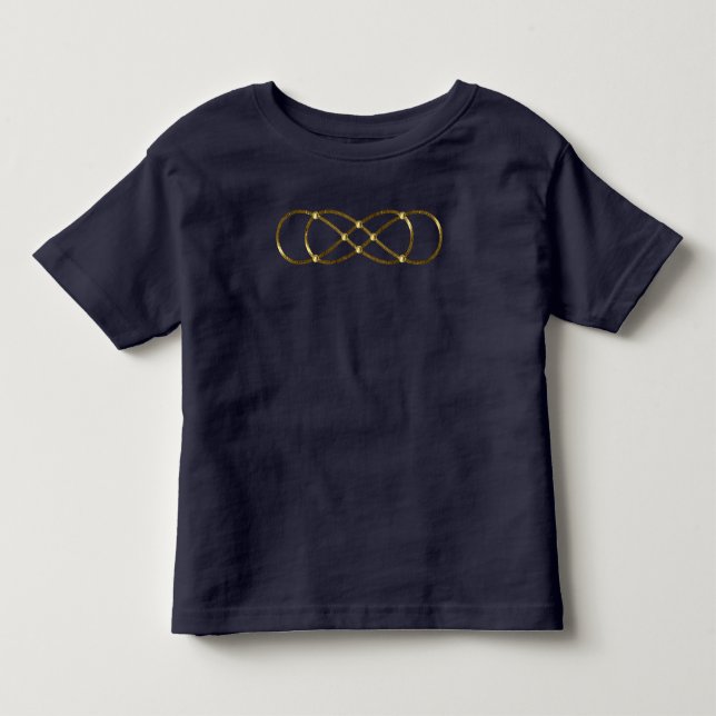 Camiseta De Bebé Símbolo doble infinito - Oro antiguo (Anverso)