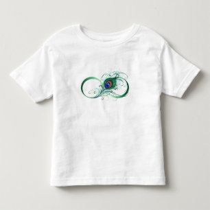 Camiseta De Bebé Símbolo infinito con pluma de pavo real