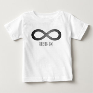 Camiseta De Bebé Símbolo infinito sobre textura falsa Metalizado de