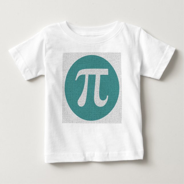 Camiseta De Bebé Símbolo Math geek Pi, círculo azul y dígitos. (Anverso)