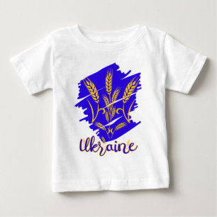 Camiseta De Bebé Símbolo nacional ucraniano tryzub hecho de oído de
