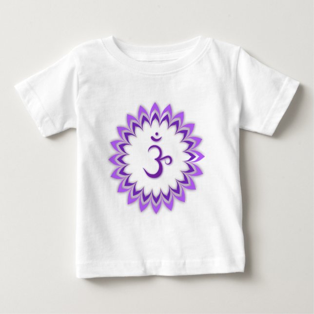 Camiseta De Bebé Símbolo Om / Crown Chakra (Anverso)