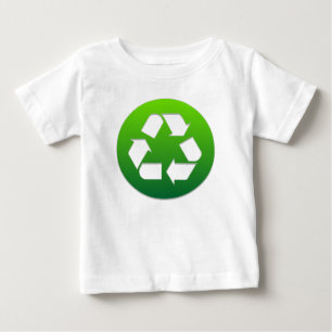 Camiseta De Bebé Símbolo verde de reciclaje