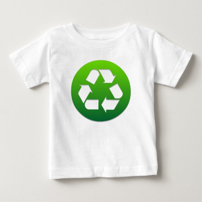 Camiseta De Bebé Símbolo verde de reciclaje (Anverso)