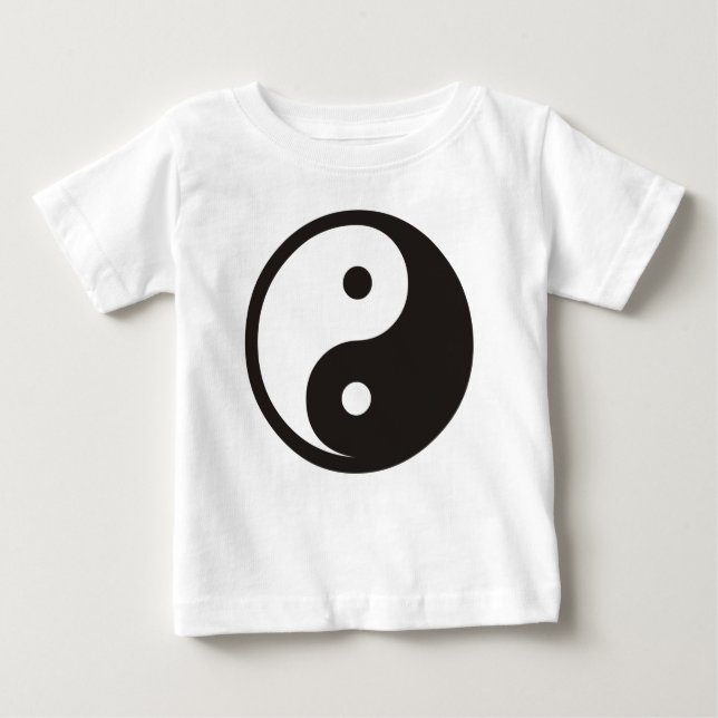 Camiseta De Bebé Símbolo Yin Yang - diseño de tatuajes sólidos (Anverso)