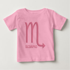 Camiseta De Bebé Símbolo zodiaco escorpión bebé niña camiseta rosa