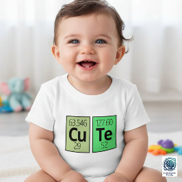 Camiseta De Bebé Símbolos de elementos de la tabla periódica lindos