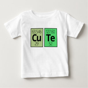 Camiseta De Bebé Símbolos de elementos de tabla periódica de corte