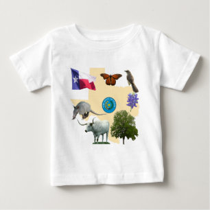 Camiseta De Bebé Símbolos de estado de Tejas