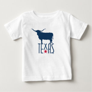 Camiseta De Bebé Símbolos de Texas, Longhorn, marino