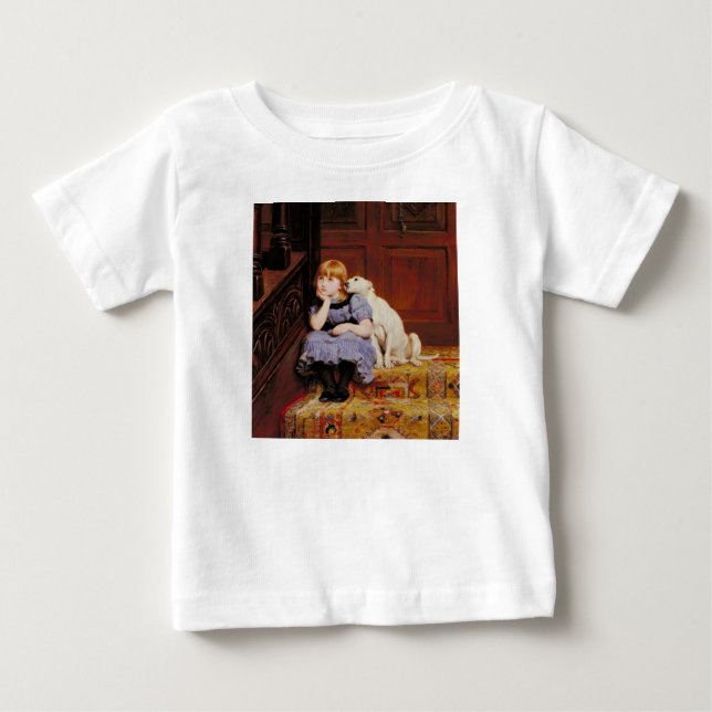 Camiseta De Bebé Simpatía (por Briton Riviere) (Anverso)