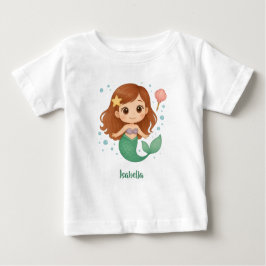 Camiseta De Bebé Simple cute little mermaid
