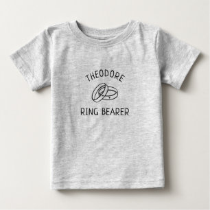 Camiseta De Bebé Simple Ring Bearer Personalizado Cute Bridal Party