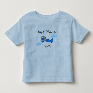 Camiseta De Bebé Simplemente Avión Mono Azul y Nubes Aviación