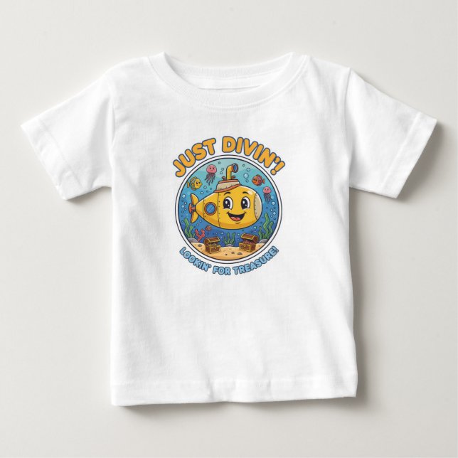 Camiseta De Bebé ¡Simplemente divino! Buscando tesoros (Anverso)