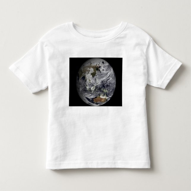 Camiseta De Bebé Simulación en la nube de la Tierra completa (Anverso)