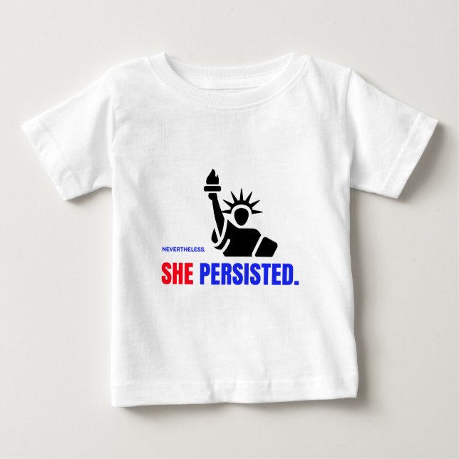 Camiseta De Bebé Sin embargo, ella persistió (Anverso)