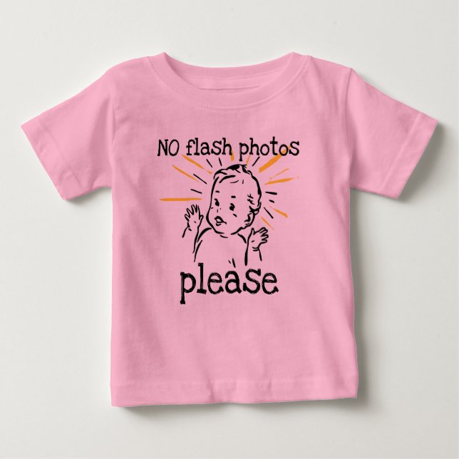 Camiseta De Bebé Sin fotos flash (Anverso)