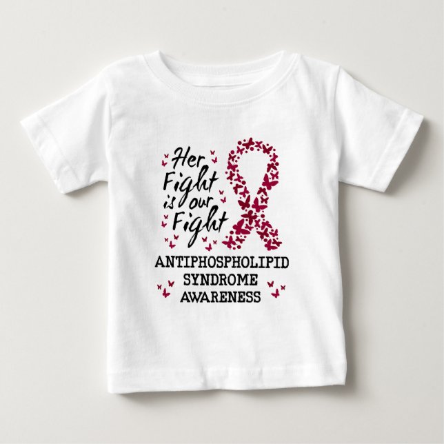 Camiseta De Bebé Síndrome antifosfolípido Conciencia (Anverso)