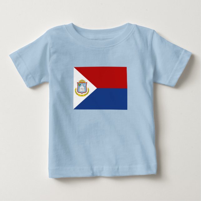 Camiseta De Bebé Sint Maarten Flag (Anverso)