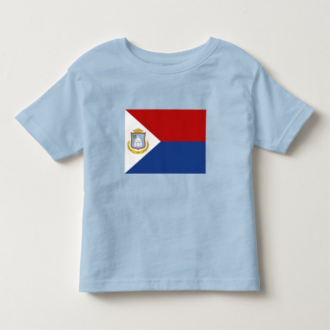 Camiseta De Bebé Sint Maarten Flag (Anverso)