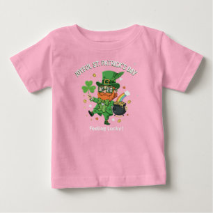 Camiseta De Bebé Sintiendo suerte día de San Patricio adorable duen