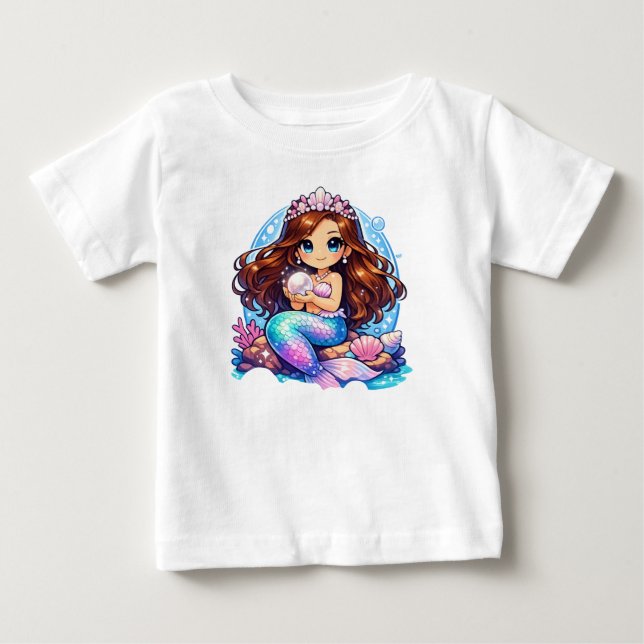 Camiseta De Bebé sirena  (Anverso)