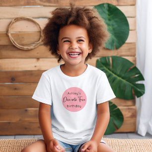 Camiseta De Bebé Sirena afroamericana se sumerge en cinco cumpleaño