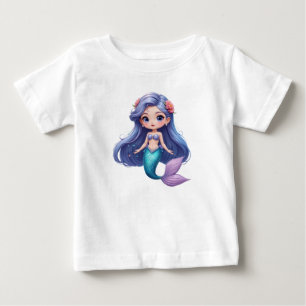 Camiseta De Bebé Sirena Bonita