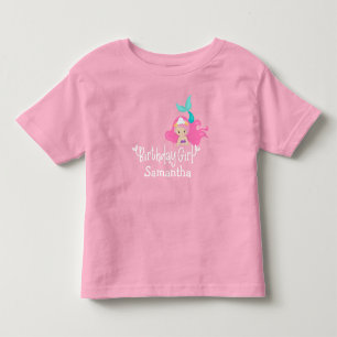 Camiseta De Bebé Sirena Cumpleañera Edad Personalizada Customizada