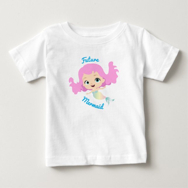 Camiseta De Bebé Sirena De Dibujos Animados Linda Futuro (Anverso)