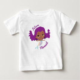 Camiseta De Bebé Sirena Del Futuro Afroamericana Linda
