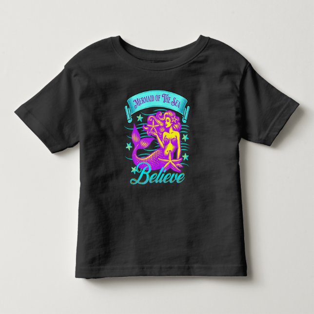 Camiseta De Bebé Sirena Del Mar Cree (Anverso)