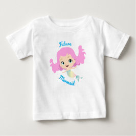 Camiseta De Bebé Sirena Futurista Dibujo Monilla