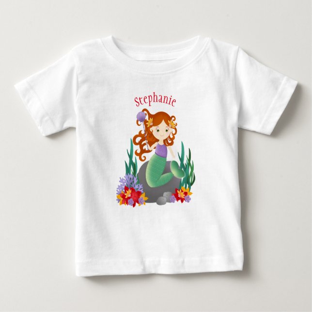 Camiseta De Bebé Sirena Linda (Anverso)